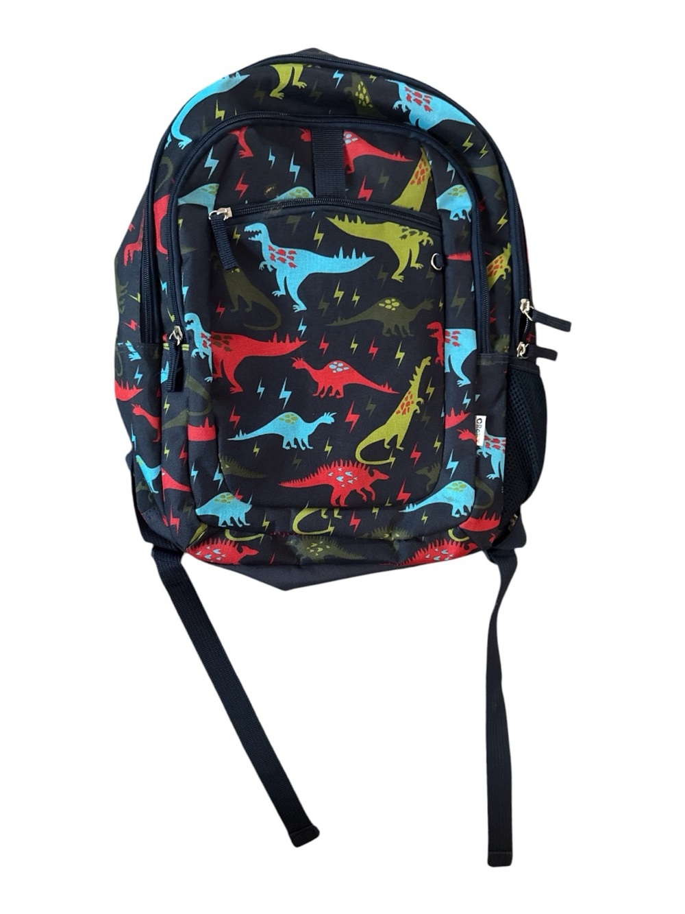 Kids Navy Blue Dinosaur Print Backpack – Colorful Dino School Bag Kidcore Used